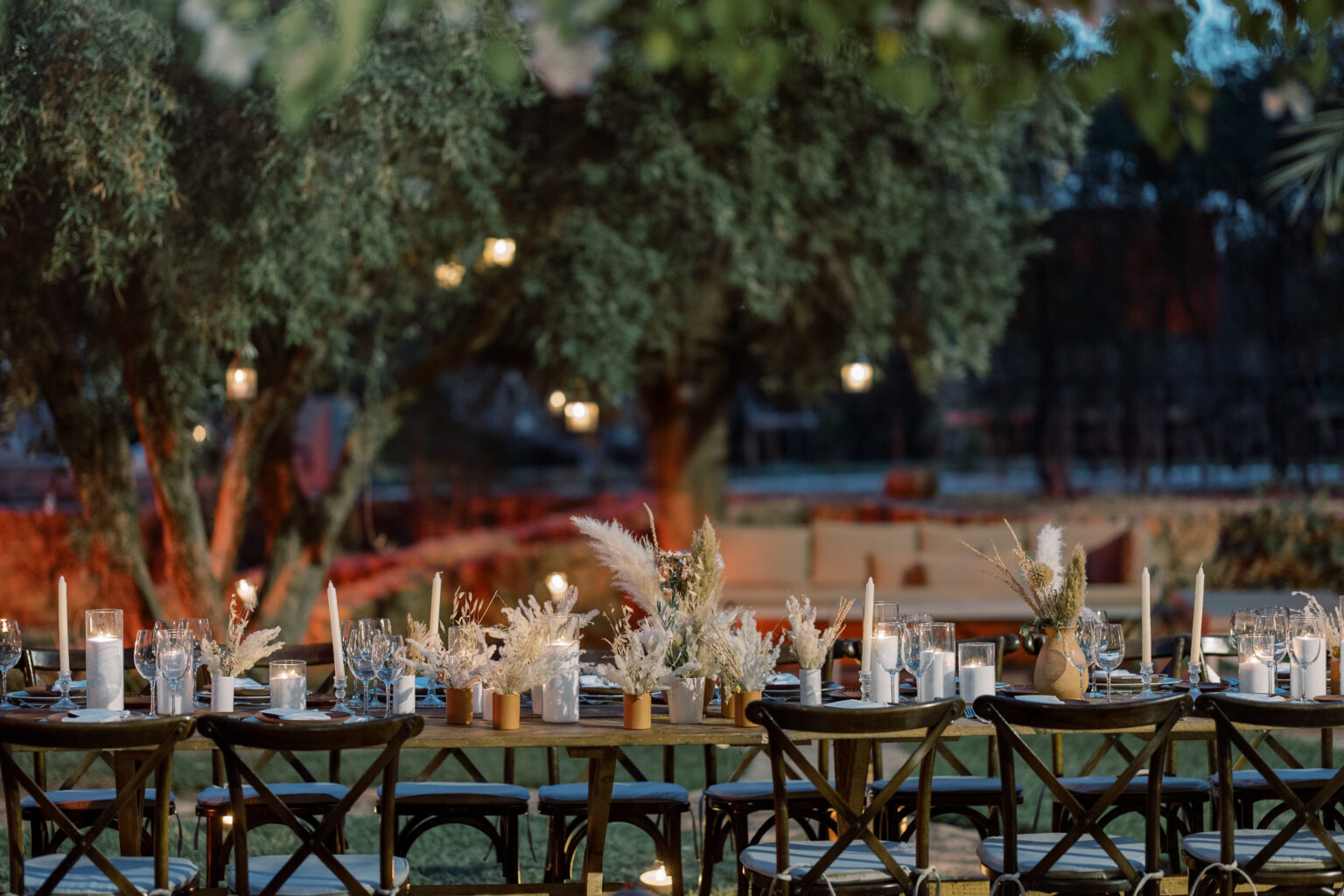 Diner de mariage aux chandelles à Marrakech