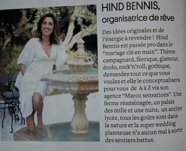 Article « Hind Bennis, organisatrice de rêve »